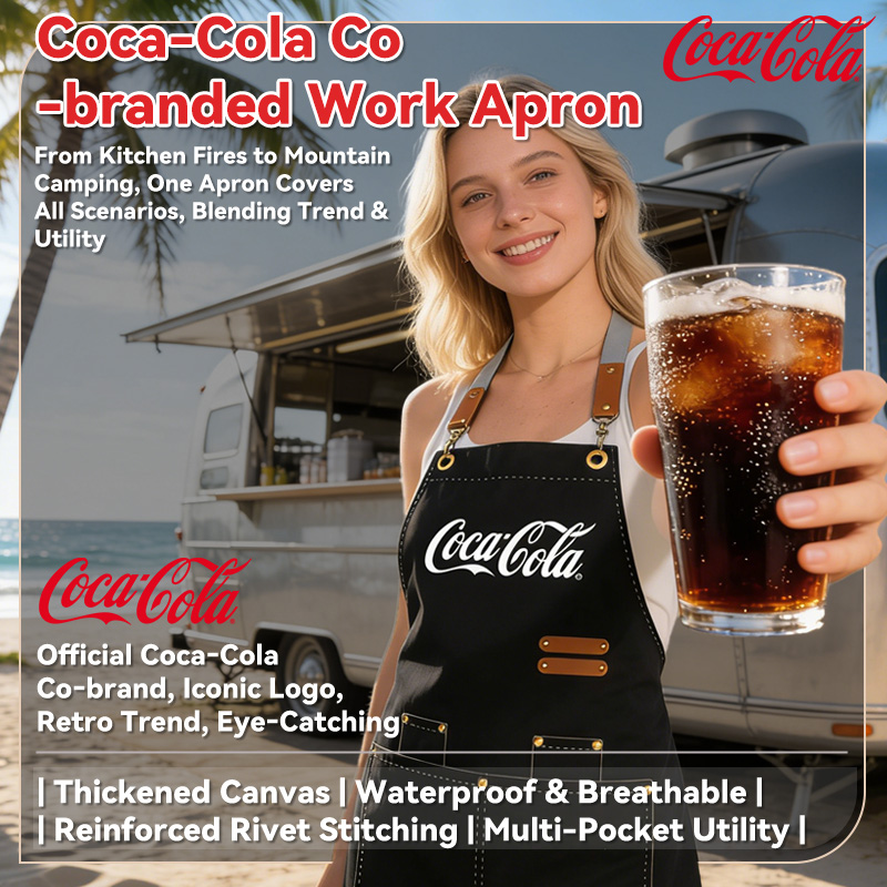 Camping Cooking Apron - Celemek Dapur COKE untuk Wanita Pria,