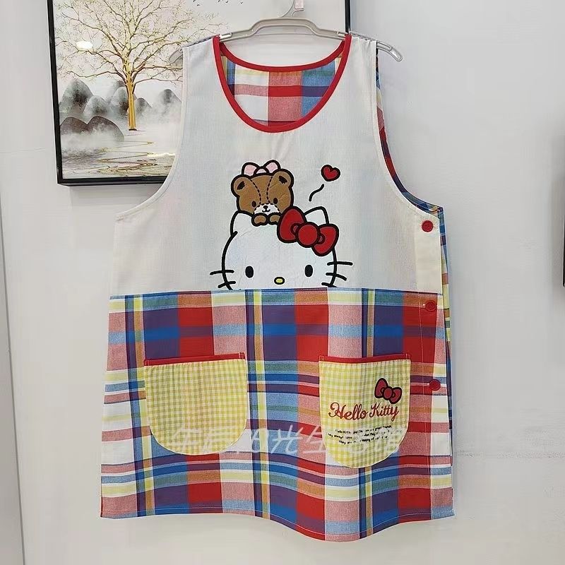 Camping Cooking Apron - Sanrio Hello Kitty Poliester Katun Celemek