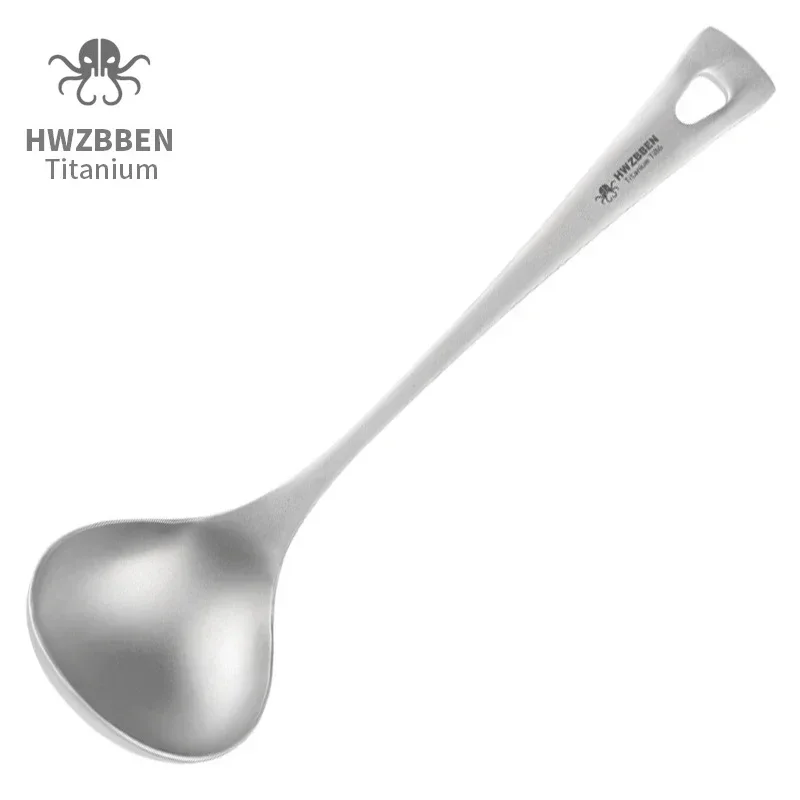 Camping Cooking Unit - HWZBBEN sendok sup Titanium luar ruangan,