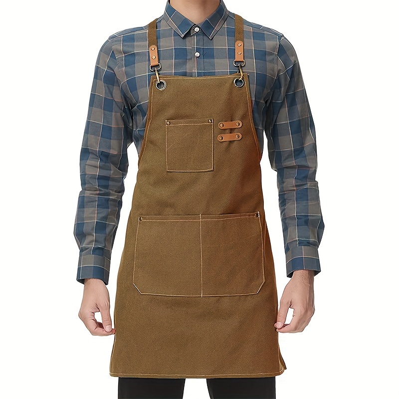 Camping Cooking Apron - Celemek kanvas rumah tangga, tahan minyak