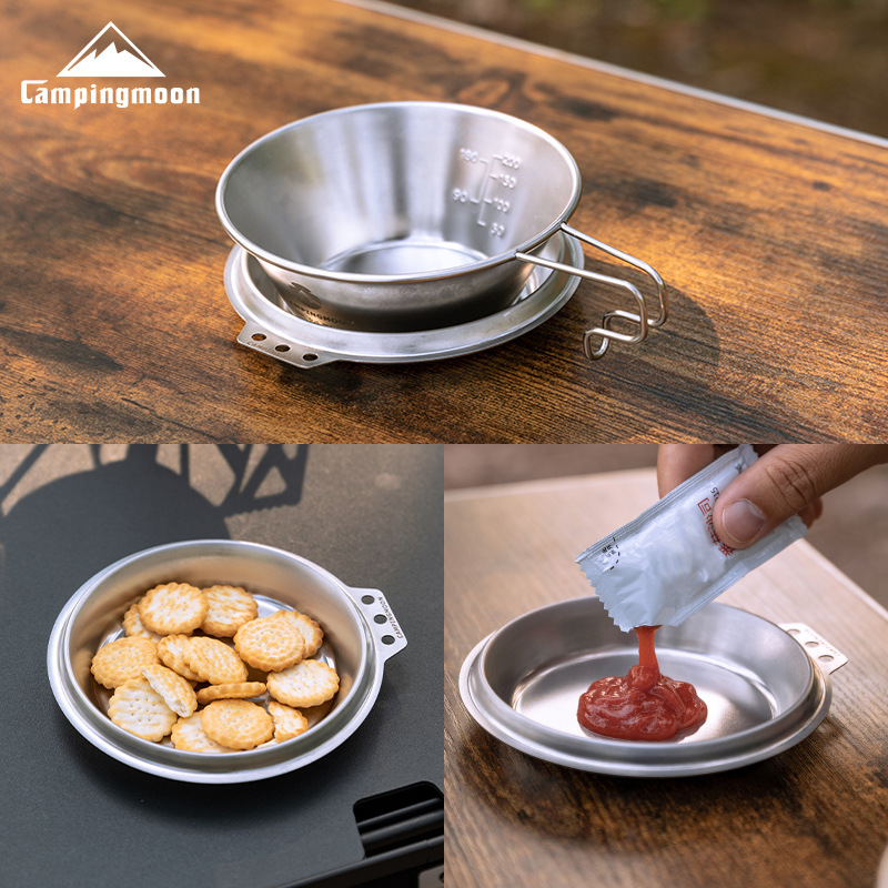 Camping Cooking Frying Pan - CAMPINGMOON S-SD Wajan Penggorengan Stainless Steel
