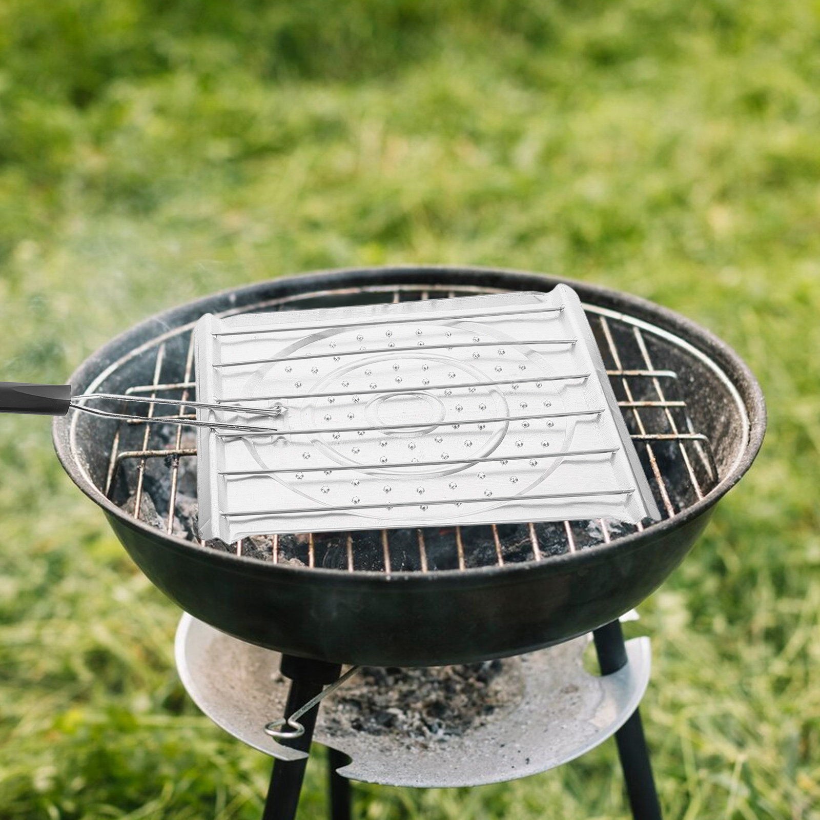 Camping Cooking Stove - Rak Panggangan Berlubang dengan Pegangan Lipat