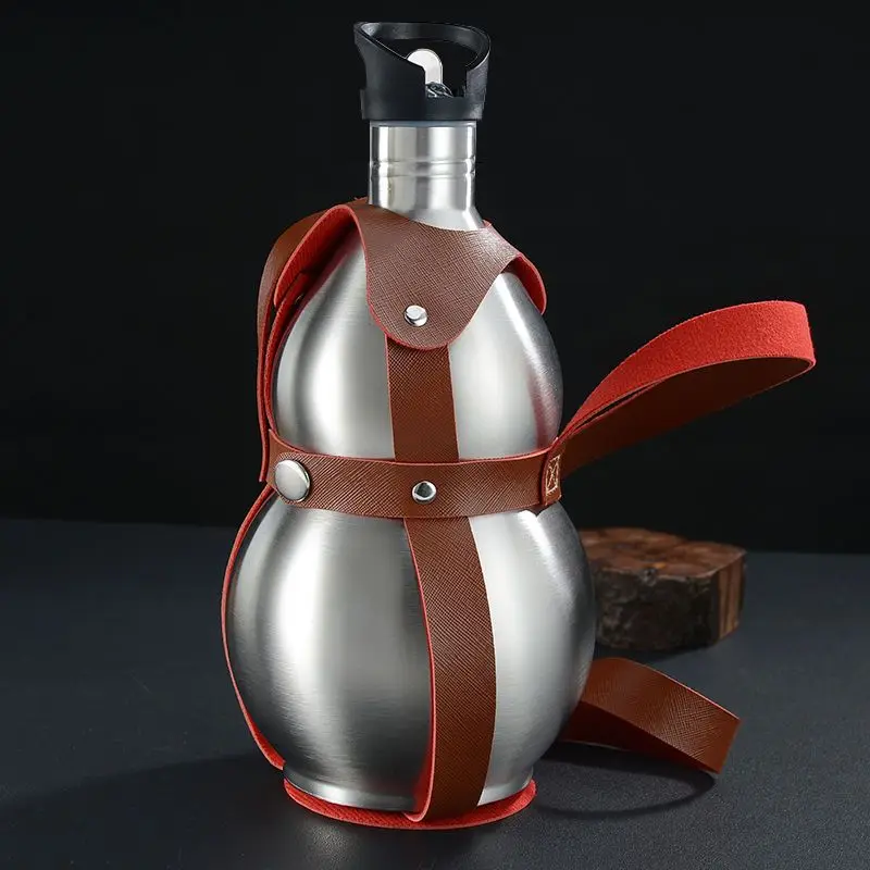Camping Cooking And Drinking - Botol Olahraga Berbentuk Labu dari Baja