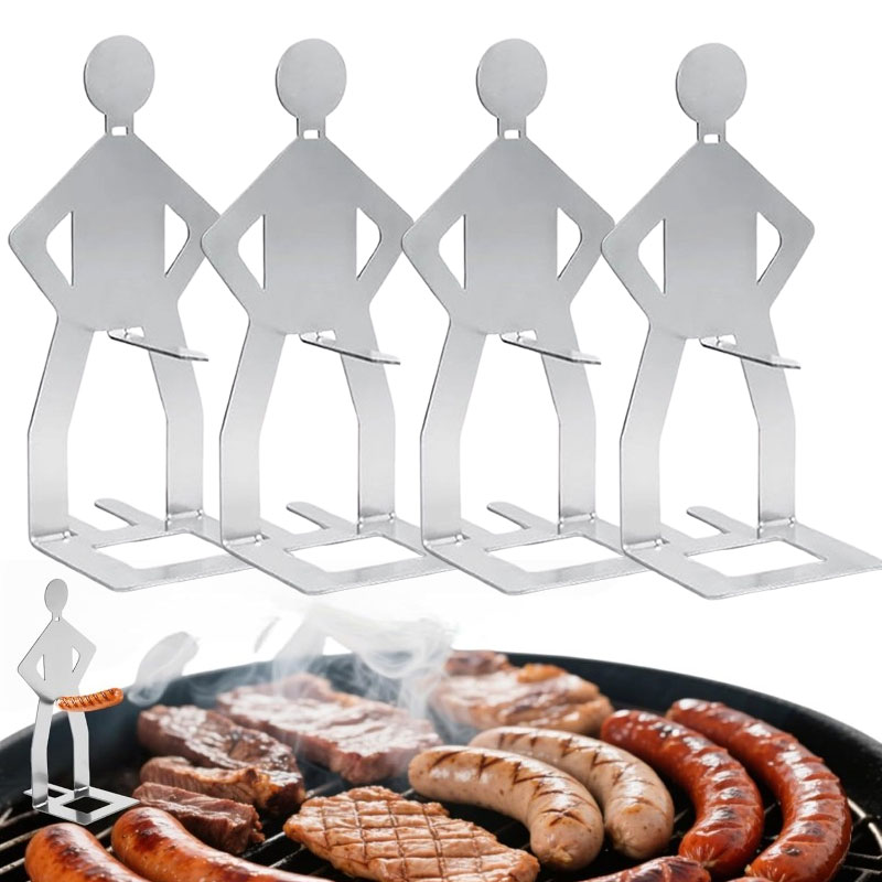 Cooking On Camping Stove - Perlengkapan Camping Penyangga Sosis BBQ Stainless