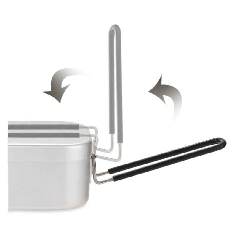 Camping Cooking Bowl - 800/1400ML Kotak Makan Siang Aluminium Peralatan