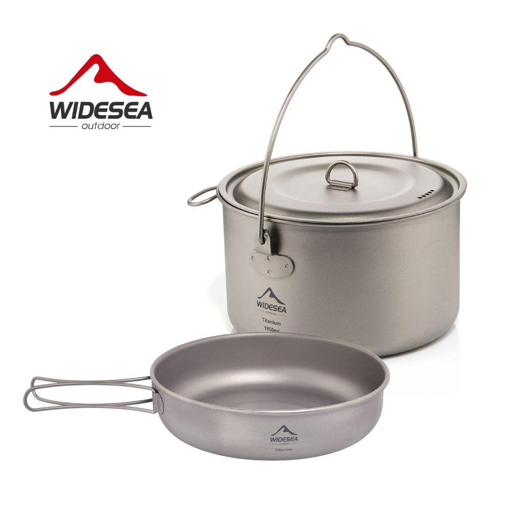 Camping Cooking Frying Pan - Layar Lebar peralatan makan berkemah Titanium