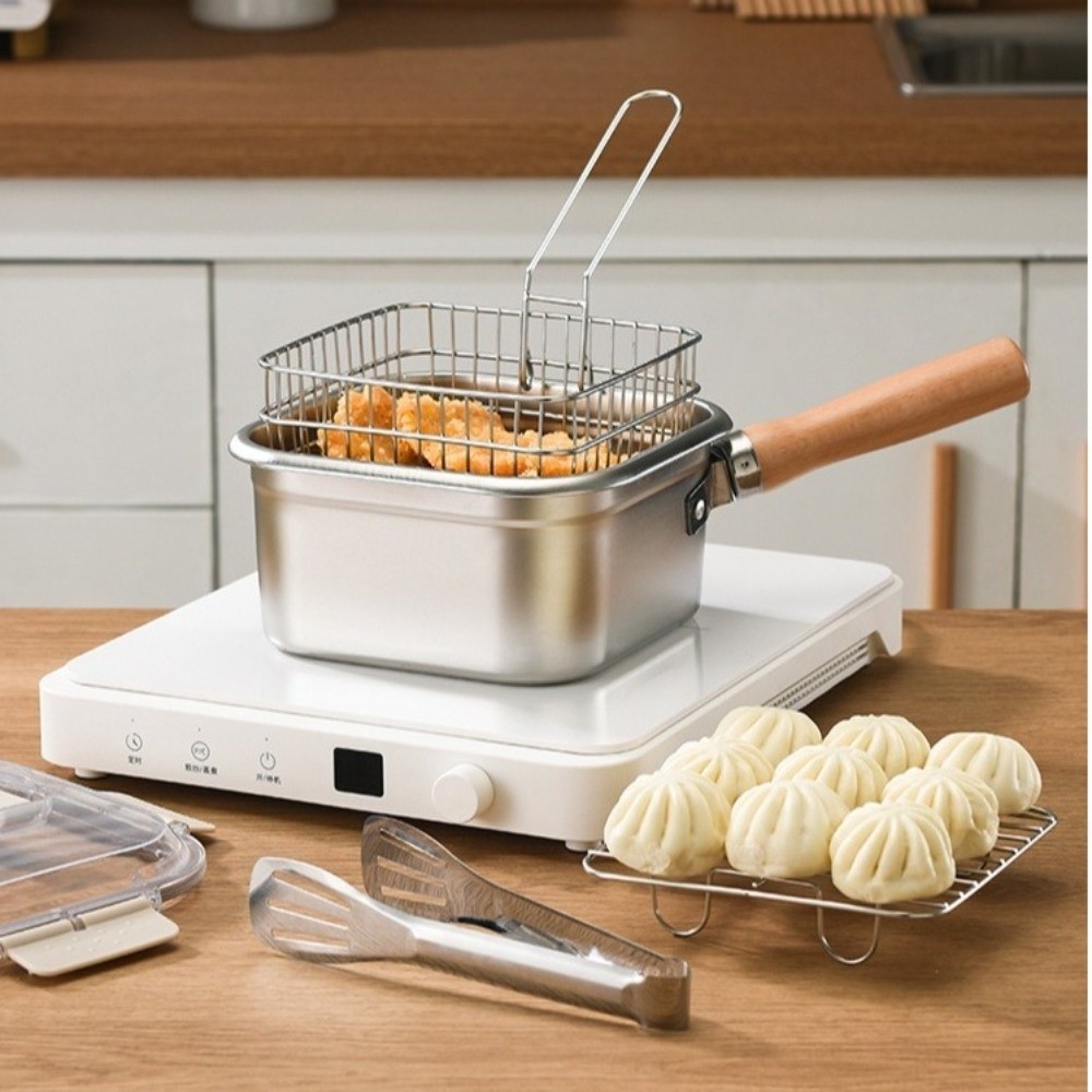 Camping Cooking Frying Pan - Wajan Penggorengan Portable Stainless Steel Bentuk