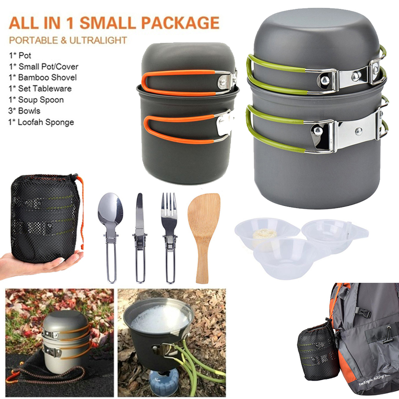 Camping Cooking Utensil Set - Panci Berkemah Baru Set Luar Ruangan