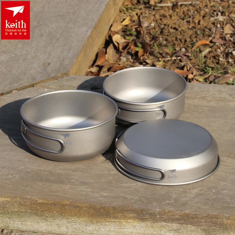 Camping Cooking Bowl - Keith Set panci masak Titanium 3