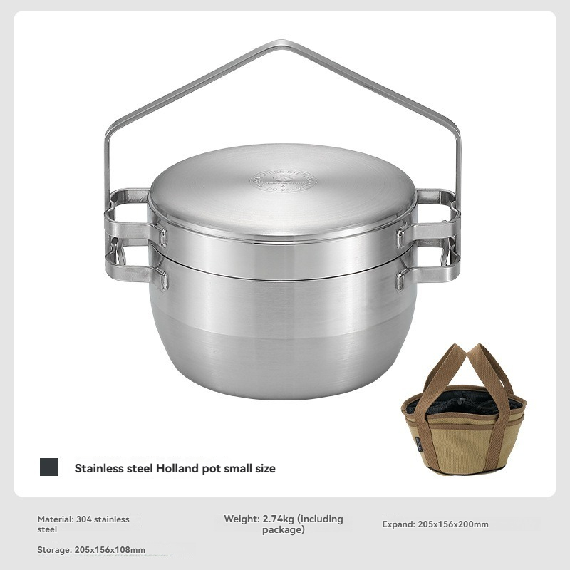 Camping Cooking Frying Pan - Panci gantung stainless steel DO-25 yang