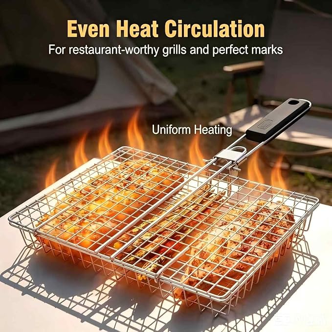 Camping Cooking Gifts - Keranjang Panggangan Besar Portabel Lipat untuk