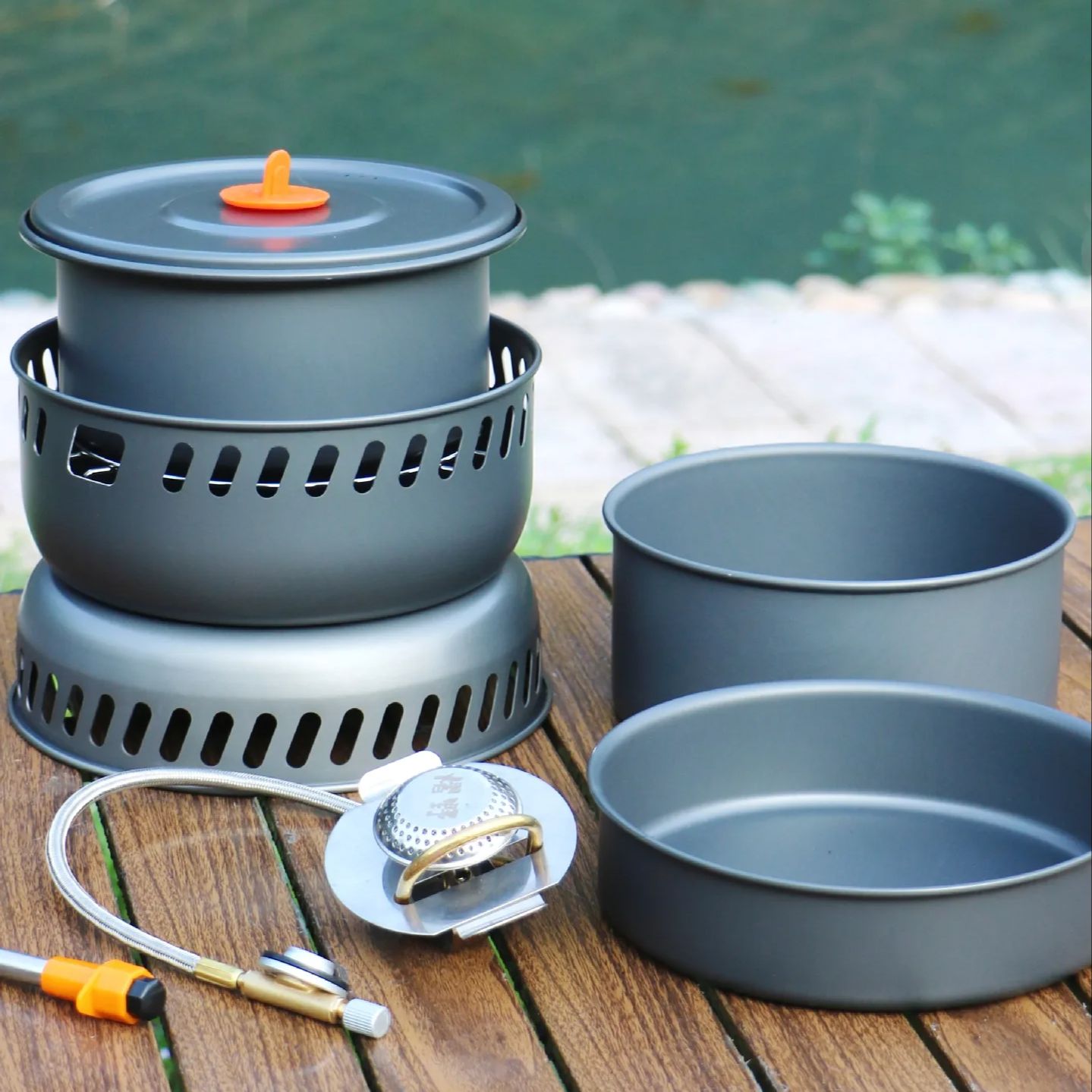 Camping Cooking Frying Pan - Set Peralatan Memasak Camping Alloy XB-Q1,