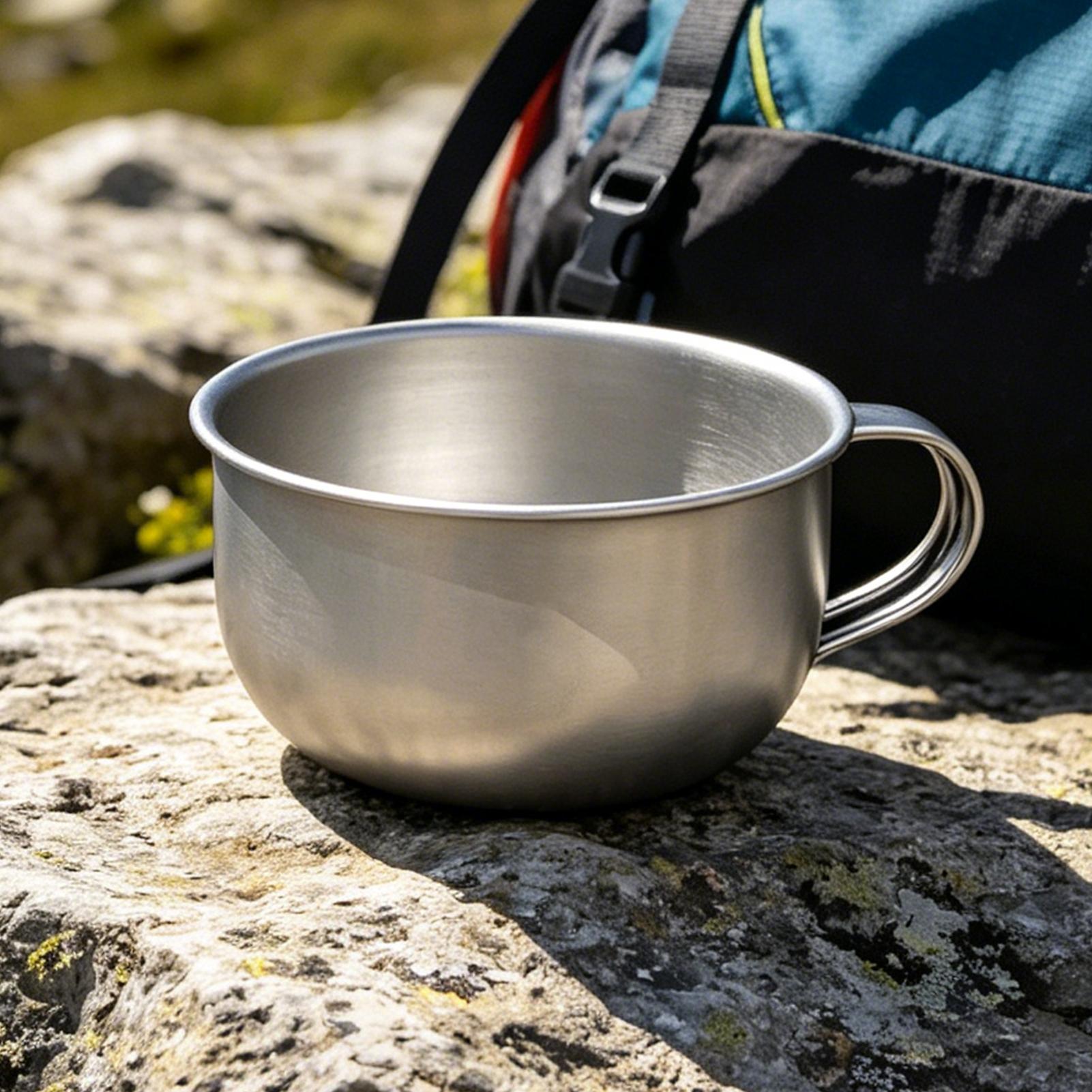 Camping Cooking Utensil Set - Mug Berkemah 220Ml dengan Pegangan Peralatan