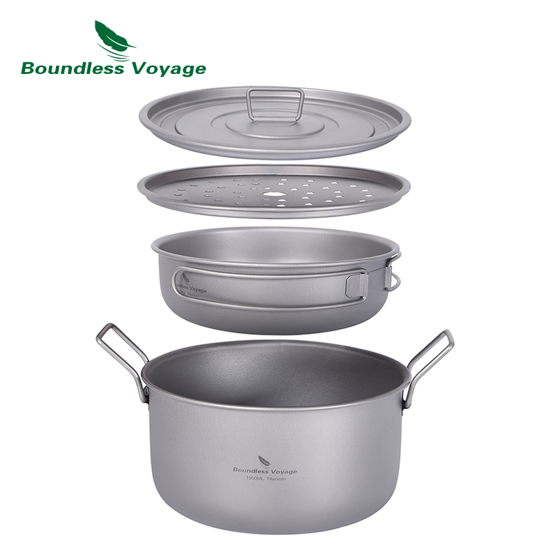 Camping Cooking Frying Pan - Boundless Voyage panci masak berkemah multifungsi