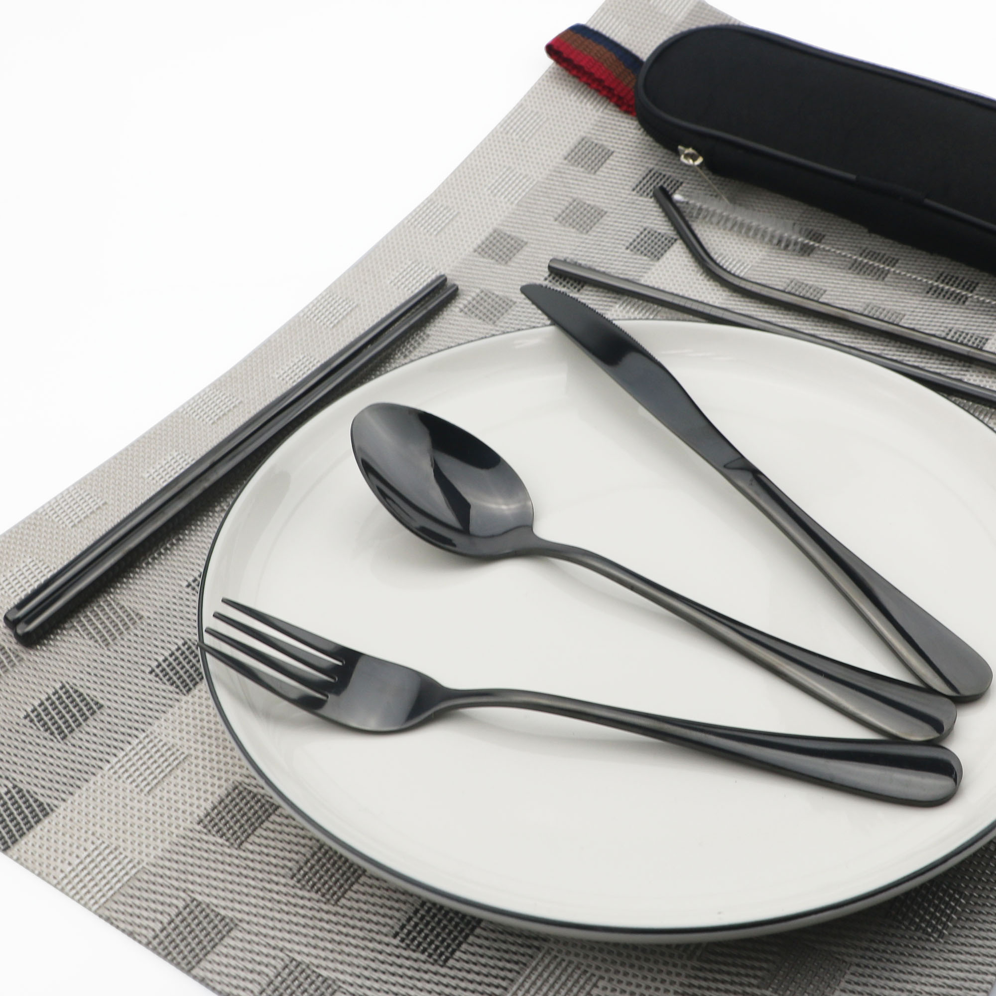 JANKNG Peralatan Makan Baja Ta - Camping Cooking Knife Set ulasan dan harga