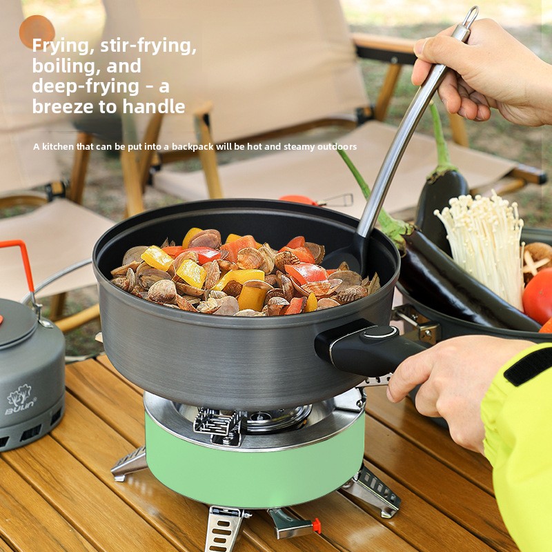 Wajan anti lengket Bulin, wok  - Camping Cooking Frying Pan ulasan dan harga