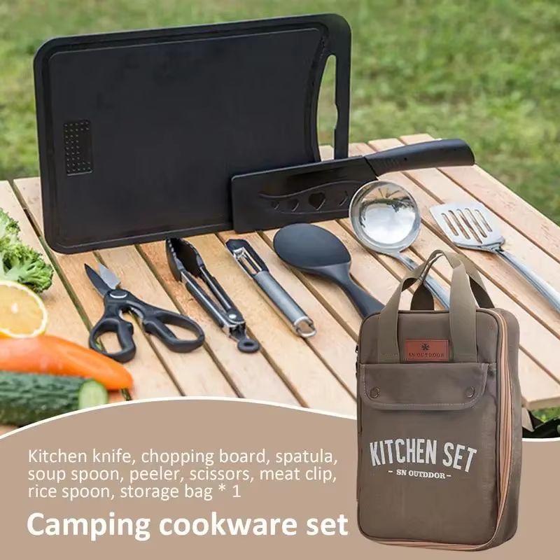 8 Buah Set Peralatan Masak Dap - Camping Cooking Unit ulasan dan harga