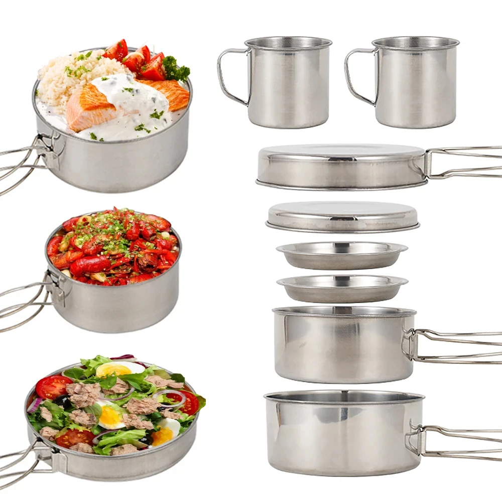 8pcs/Set Peralatan Memasak Cam - Camping Cooking Unit ulasan dan harga