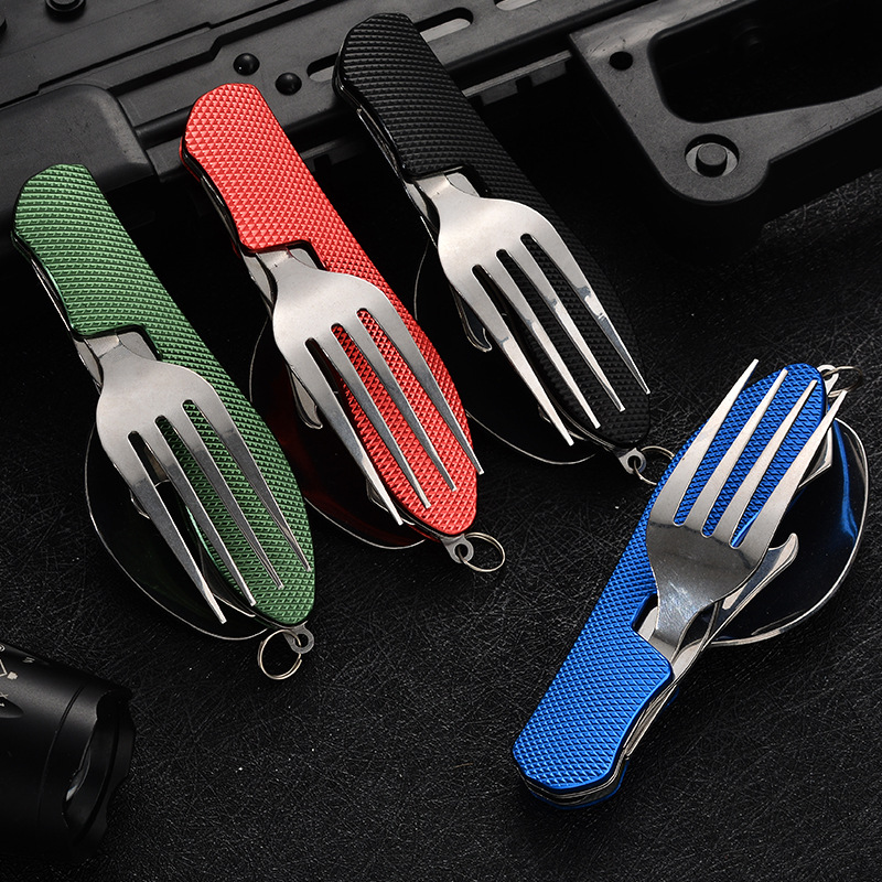 Set Peralatan Berkemah Lipat 4 - Camping Cooking Knife Set ulasan dan harga
