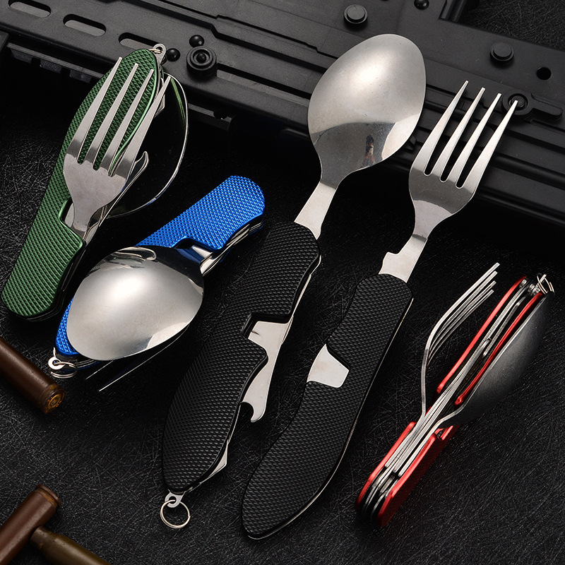 Set Peralatan Berkemah Lipat 4 - Camping Cooking Knife Set ulasan dan harga