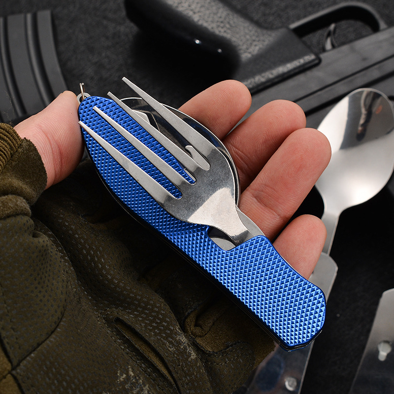 Set Peralatan Berkemah Lipat 4 - Camping Cooking Knife Set ulasan dan harga