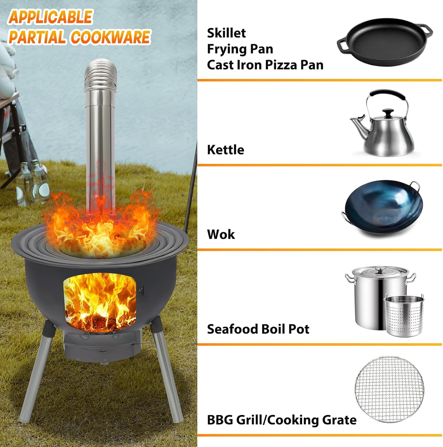 Kompor Roket Kayu Bakar Portab - Camping Cooking Stove ulasan dan harga