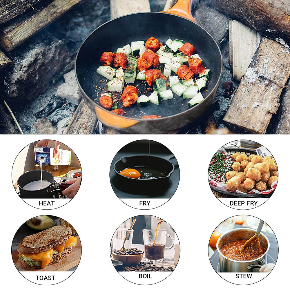 Perlengkapan memasak luar ruan - Camping Cooking Frying Pan ulasan dan harga