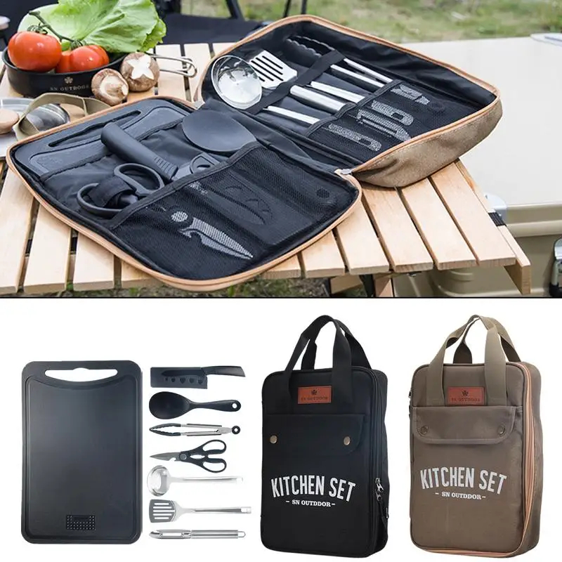 8pcs Set Peralatan Masak Campi - Camping Cooking Unit ulasan dan harga