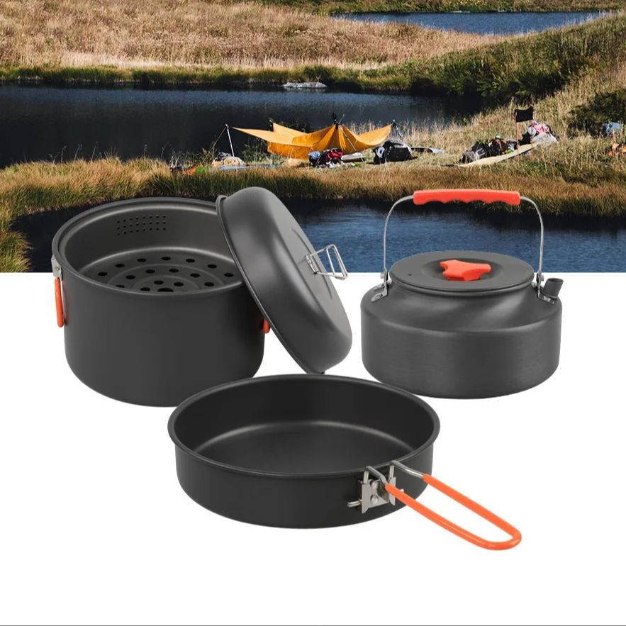 Panci masak luar ruangan, pera - Camping Cooking Frying Pan ulasan dan harga