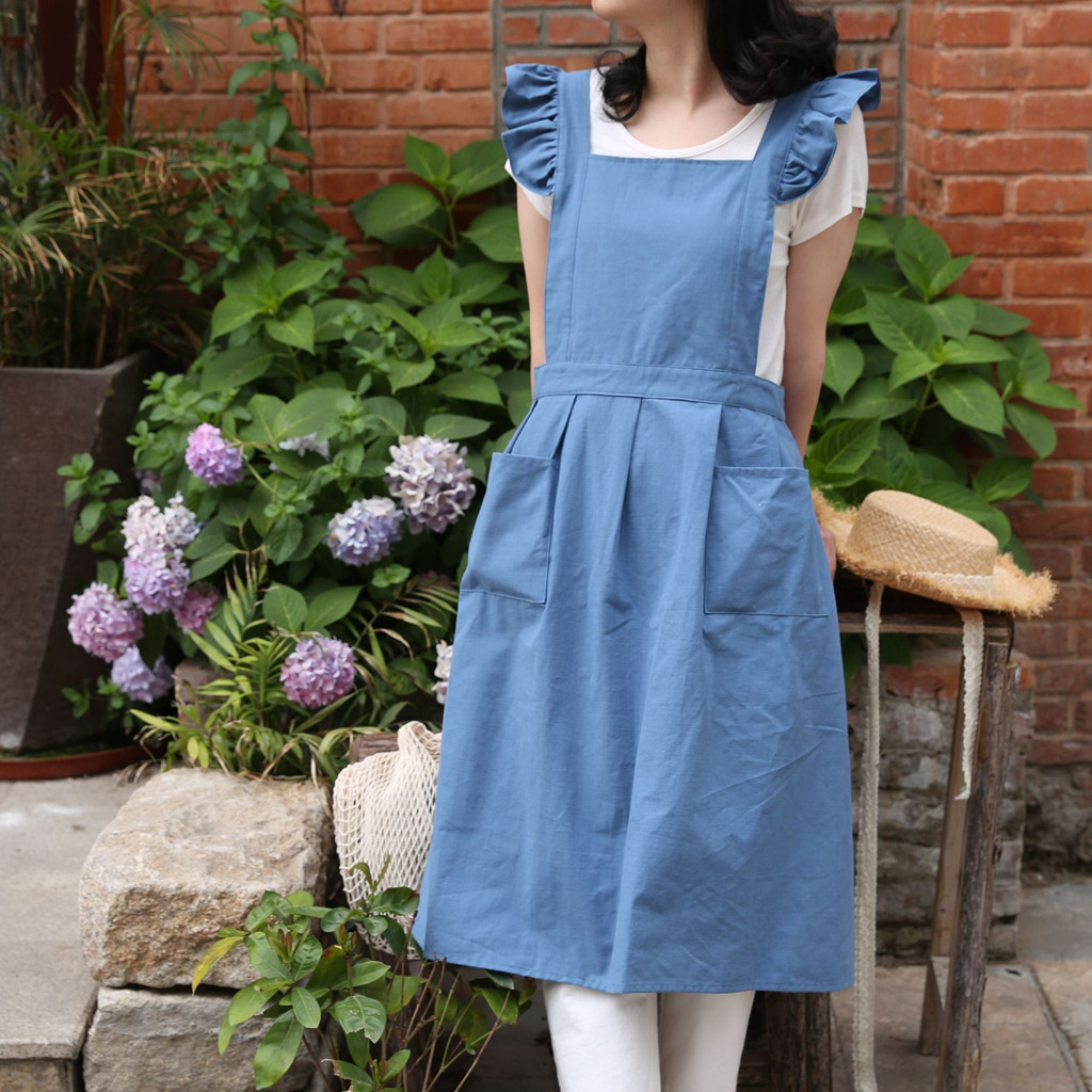 Celemek Dapur Retro Linen Katu - Camping Cooking Apron ulasan dan harga