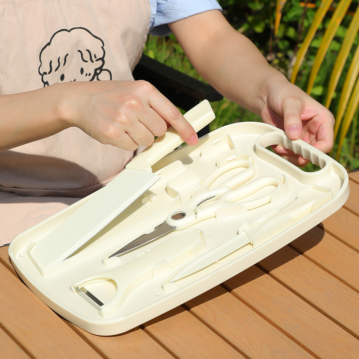 Set Piknik Portabel Pisau Pera - Camping Cooking Knife Set ulasan dan harga