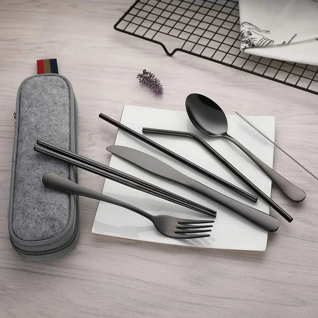 Peralatan makan perjalanan, al - Camping Cooking Knife Set ulasan dan harga
