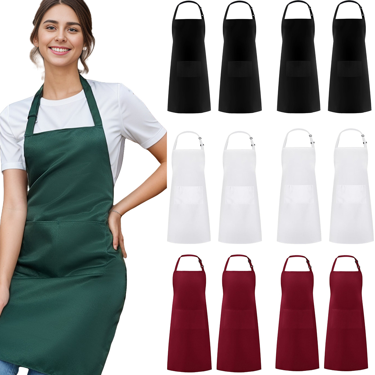 Set 2-Potong; Celemek Warna Po - Camping Cooking Apron ulasan dan harga