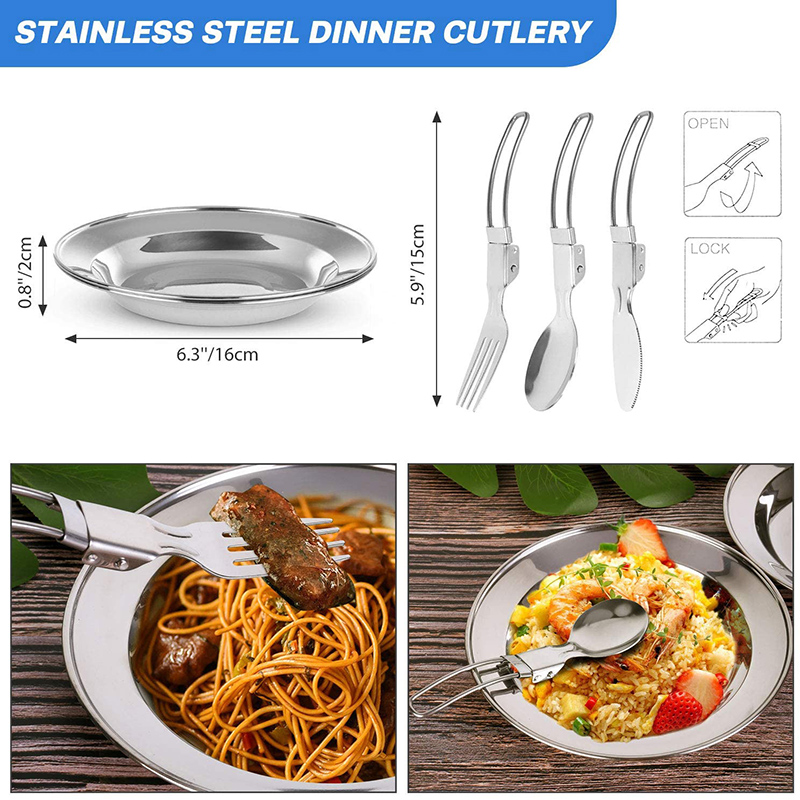1 Set Peralatan Masak Luar Rua - Camping Cooking Knife Set ulasan dan harga