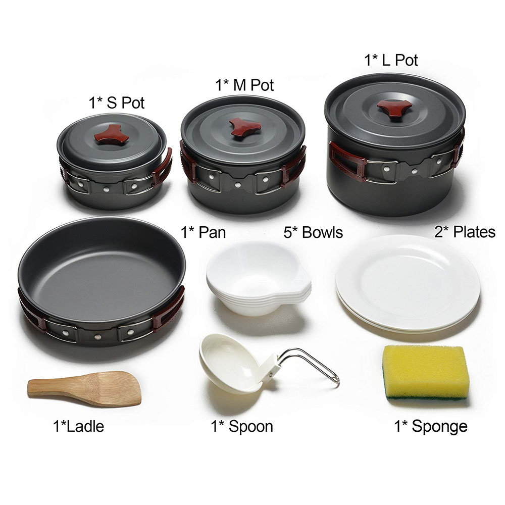 Kit peralatan masak Camping lu - Camping Cooking Unit ulasan dan harga
