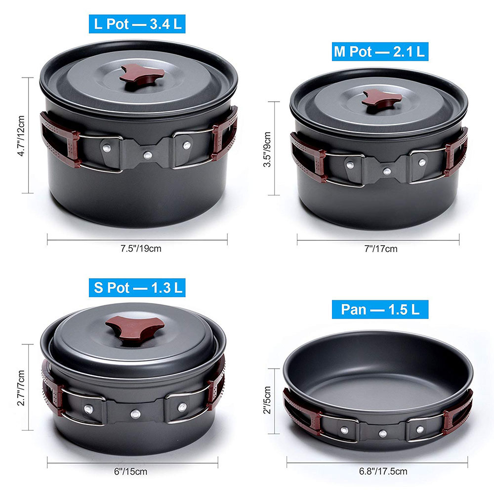 Kit peralatan masak Camping lu - Camping Cooking Unit ulasan dan harga