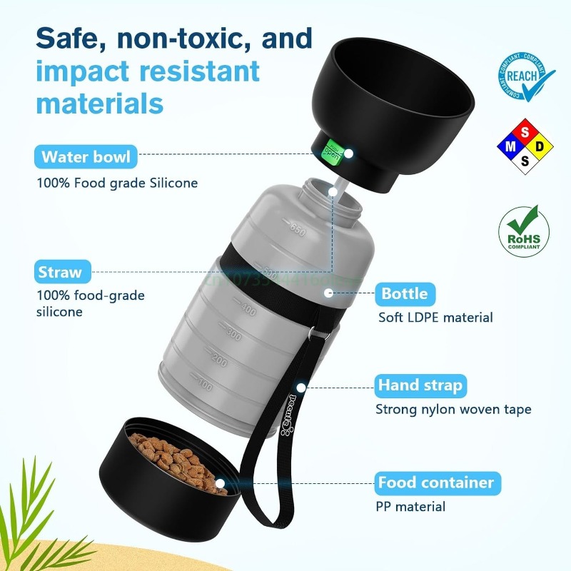Botol Air Anjing 650ML dengan  - Camping Cooking Bowl ulasan dan harga